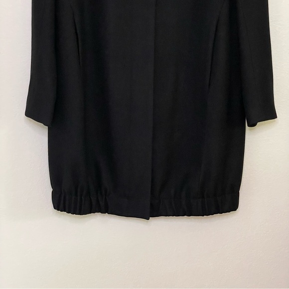 Helmut Lang Felted Wool High Neck Coat Black Medium - Picture 6 of 16